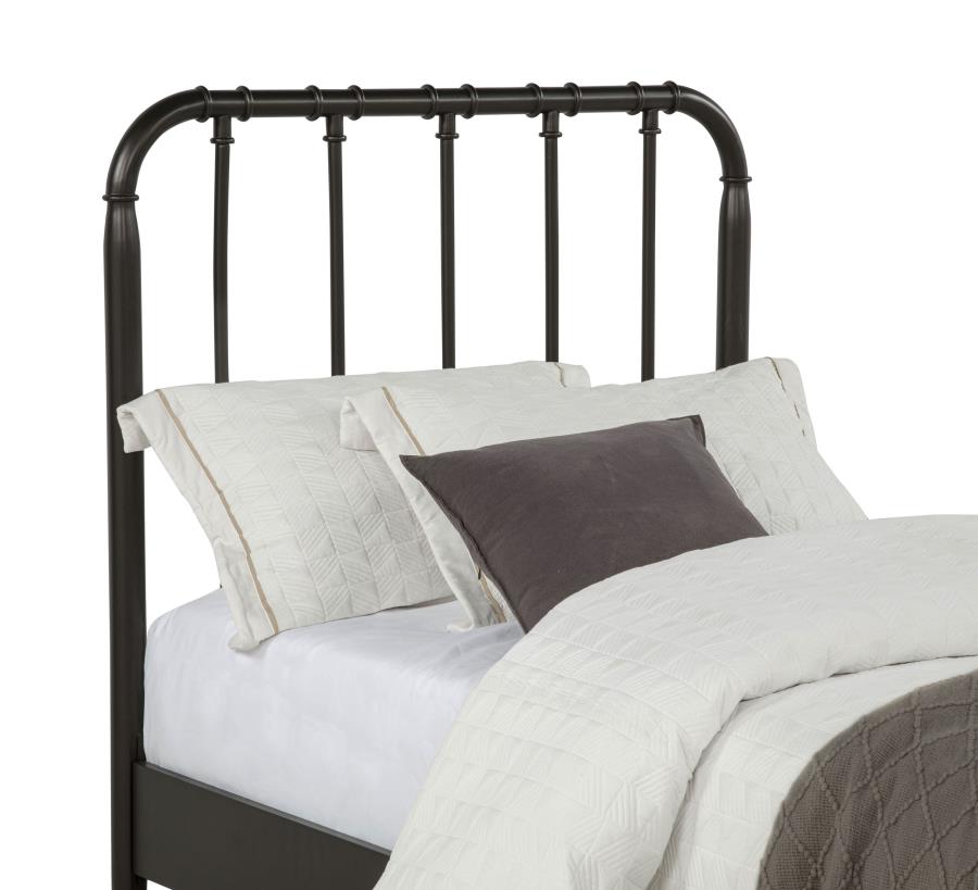 Rocco All Wood Water Pipe Open Frame Twin Bed Dark Bronze - 310035T