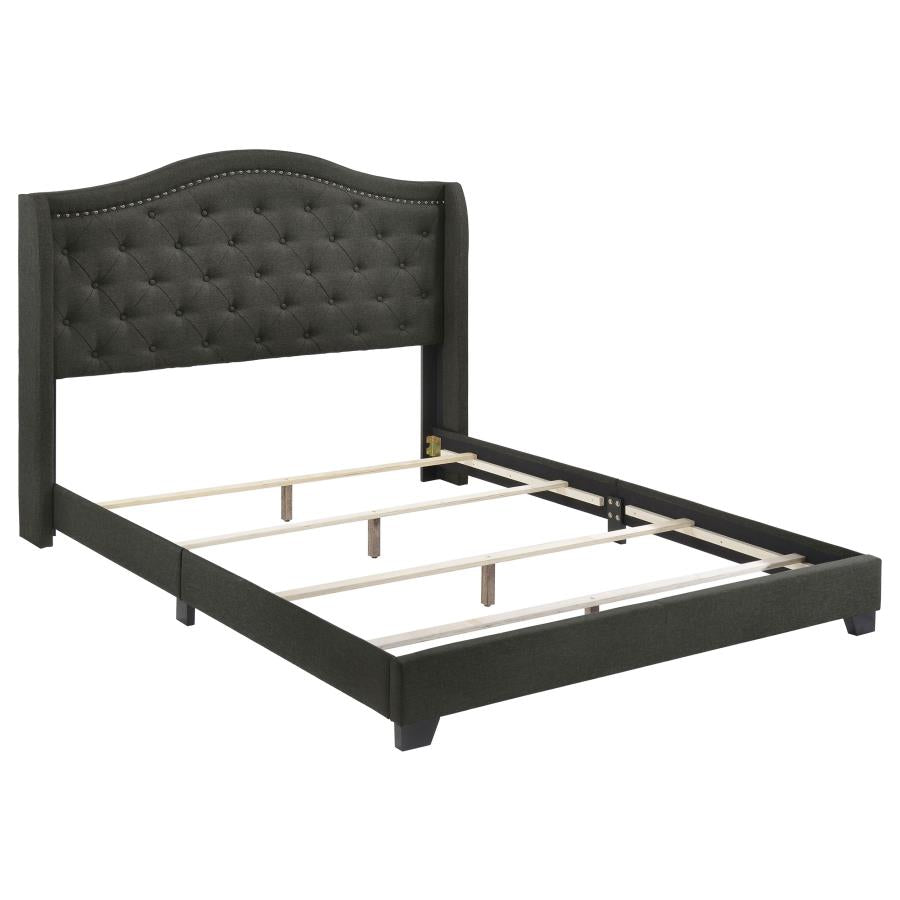 Sonoma Upholstered Full Wingback Bed Grey - 310072F