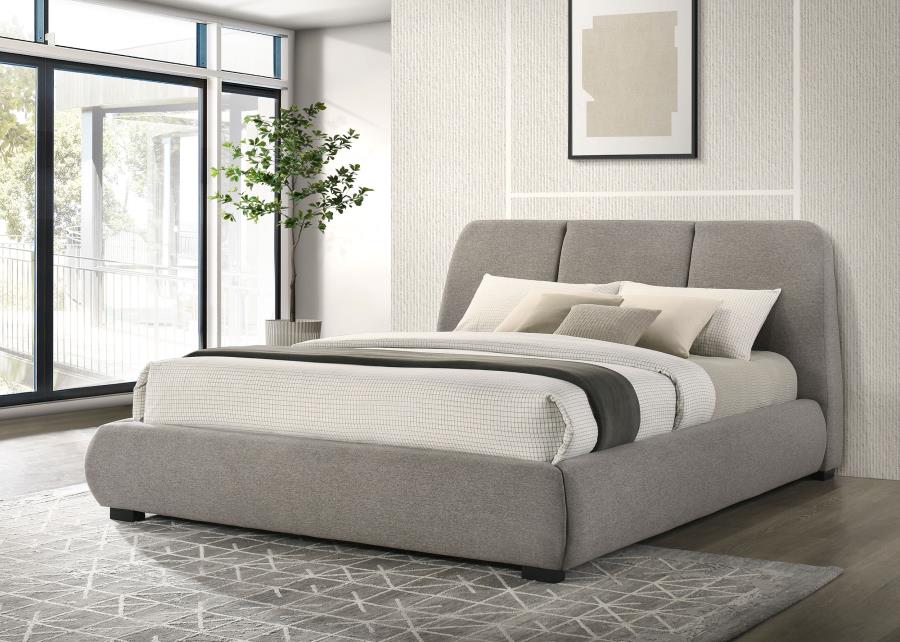 Mokena 46-inch Upholstered California King Platform Bed Taupe - 310090KW