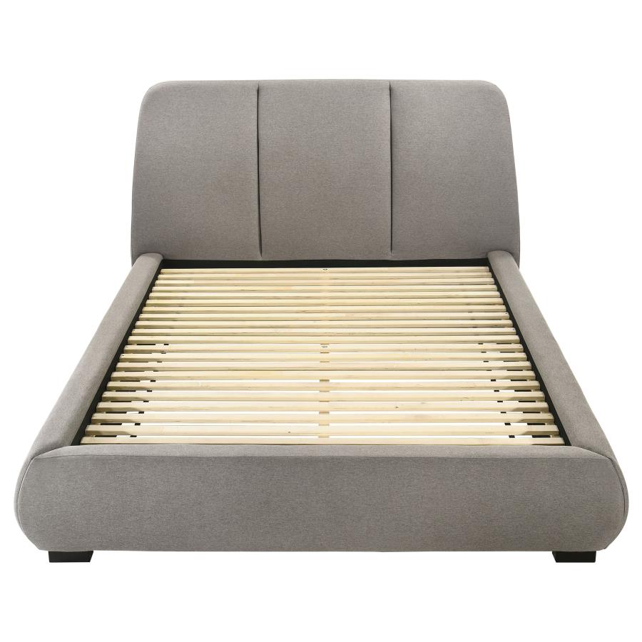 Mokena 46-inch Upholstered Queen Platform Bed Taupe - 310090Q