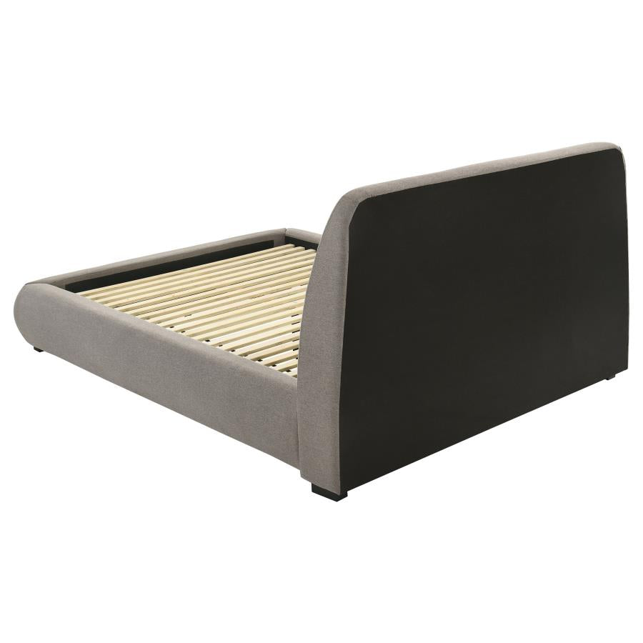Mokena 46-inch Upholstered Queen Platform Bed Taupe - 310090Q