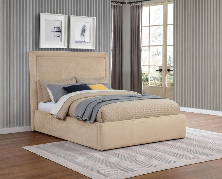 Lawson 54-inch Upholstered Full Platform Bed Light Saddle - 315835LF
