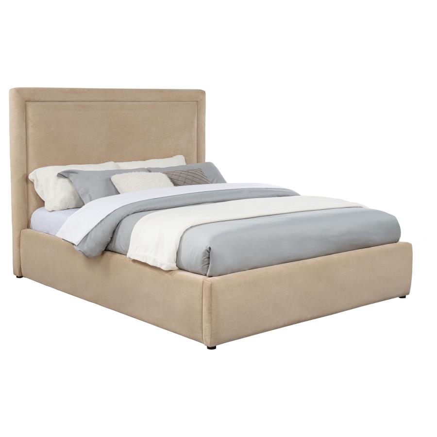 Lawson 54-inch Upholstered Queen Platform Bed Light Saddle - 315835LQ