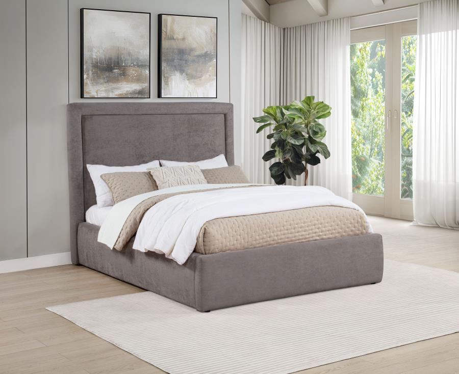 Lawson 54-inch Upholstered Full Panel Platform Bed Mushroom - 315835MF