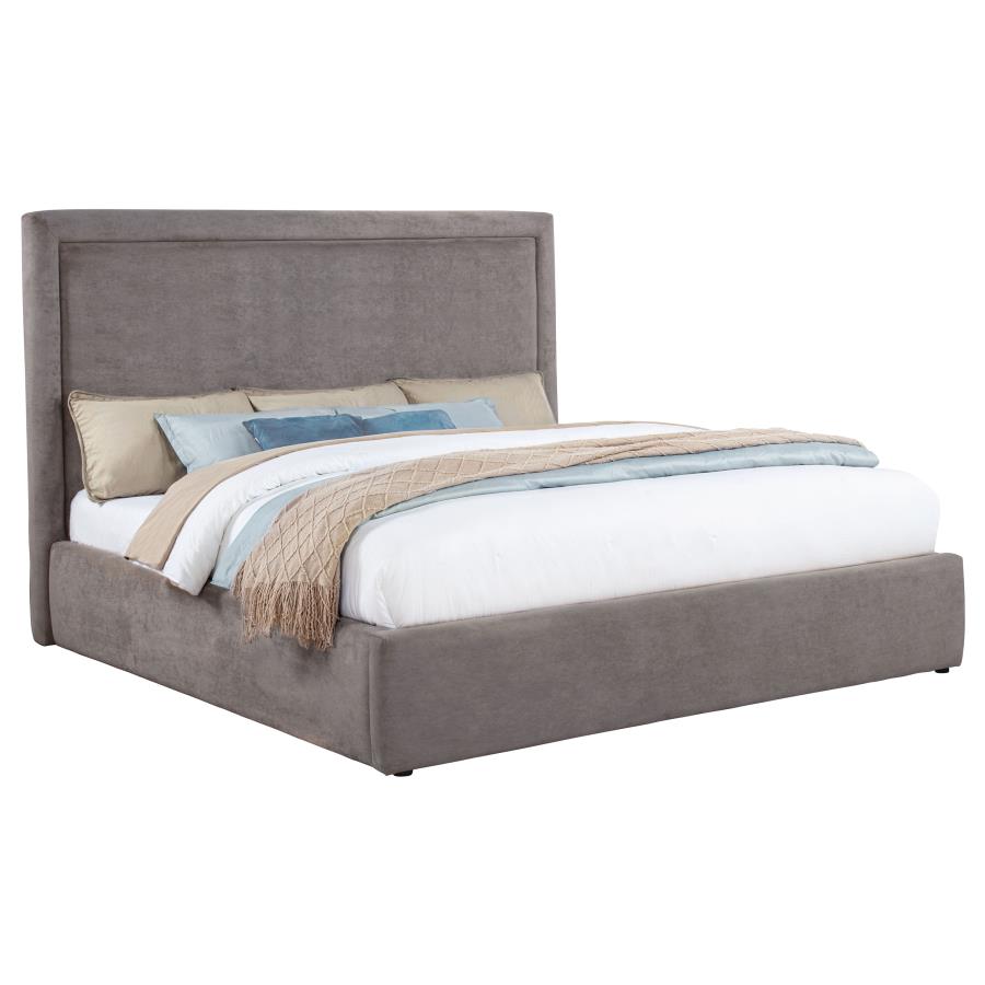 Lawson 54-inch Upholstered Eastern King Platform Bed Mushroom - 315835MKE