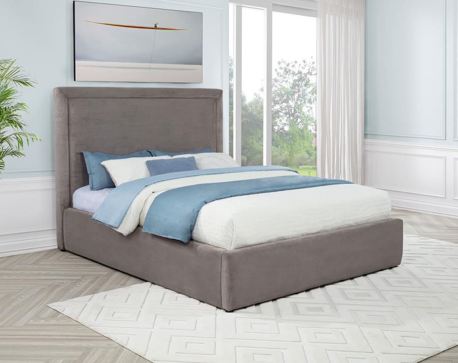 Lawson 54-inch Upholstered Queen Platform Bed Mushroom - 315835MQ