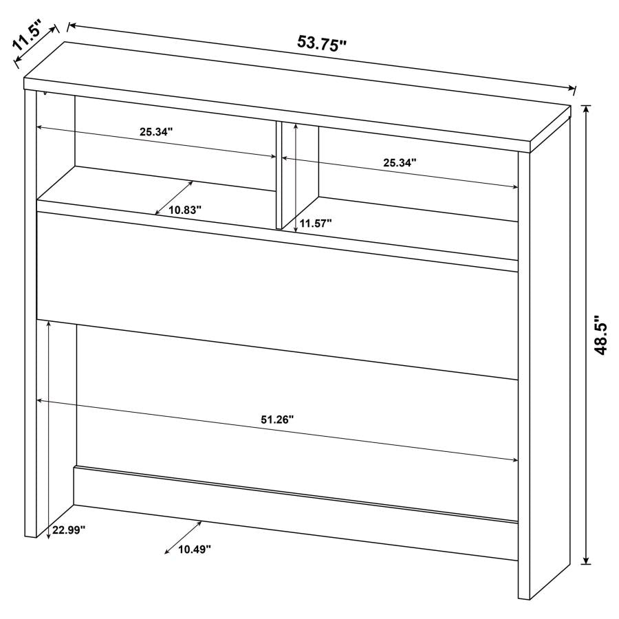 Westpark 3-piece Full Bedroom Set Bookcase Headboard Black - 315851F-SET