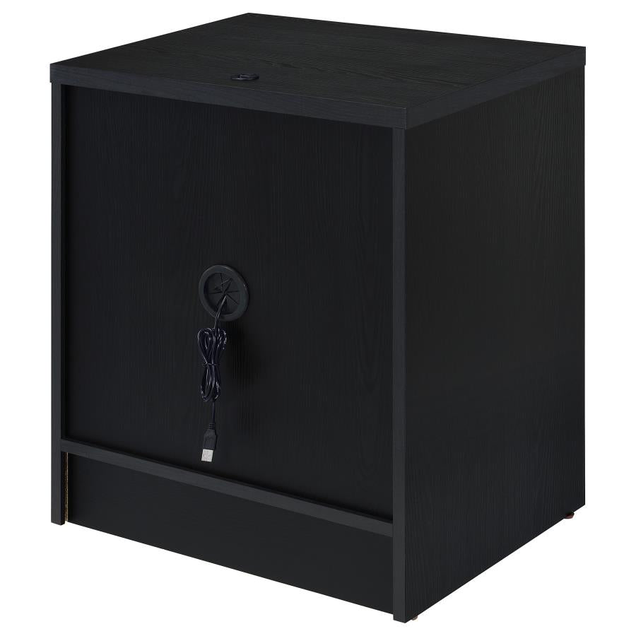 Westpark 2-drawer Nightstand LED Lights and USB Black - 315852
