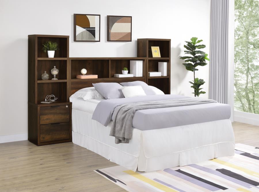 Westpark 49-inch Full Bookcase Headboard Dark Pine - 315881F