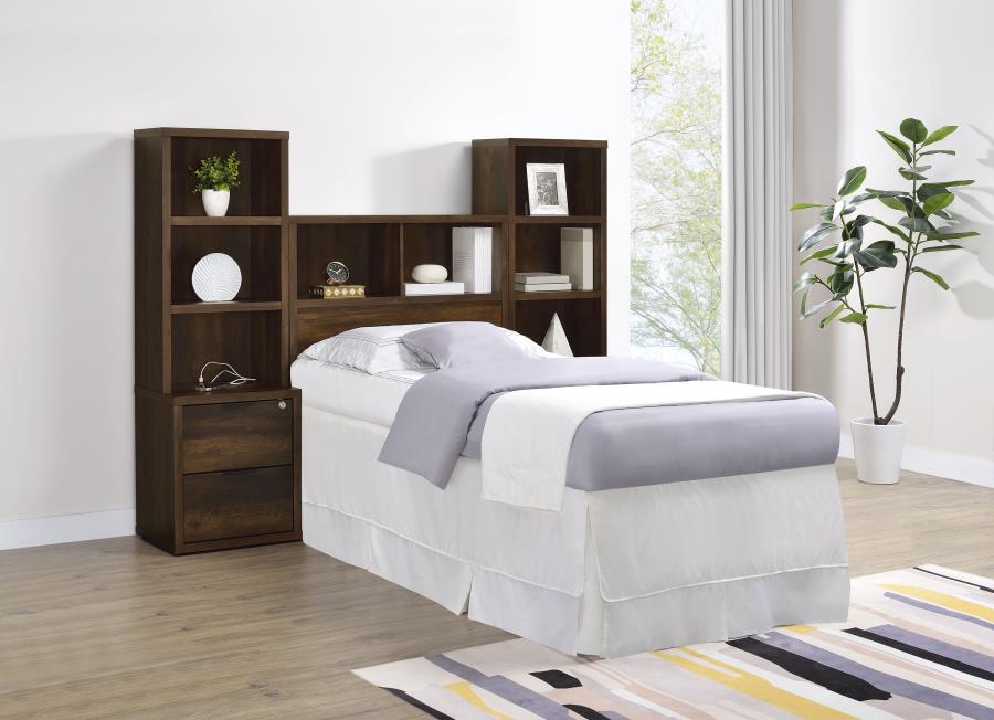 Westpark 49-inch Twin Bookcase Headboard Dark Pine - 315881T