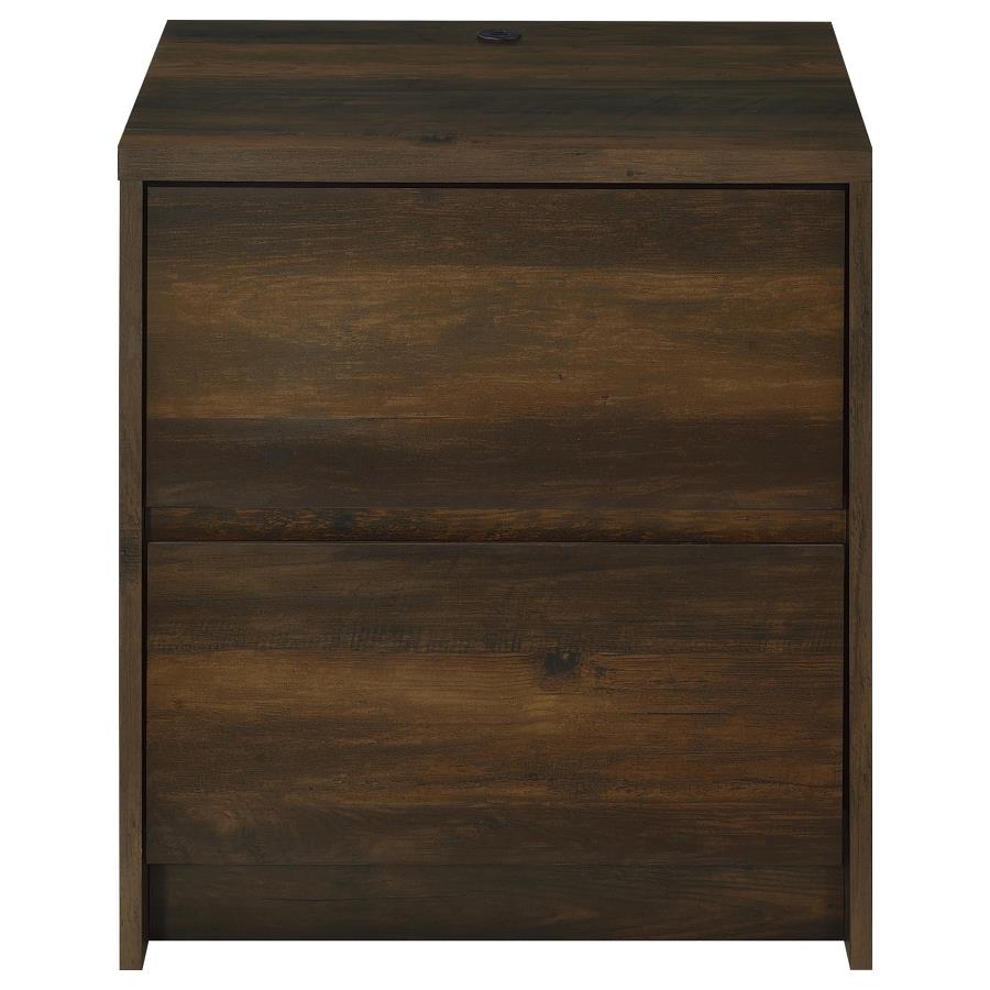 Westpark 2-drawer Nightstand LED Lights and USB Dark Pine - 315882