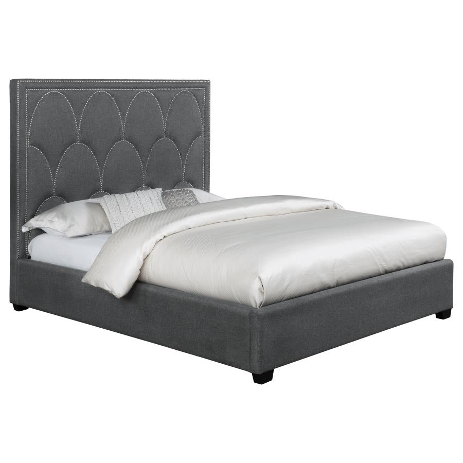 Bowfield Upholstered Eastern King Panel Bed Charcoal - 315900KE
