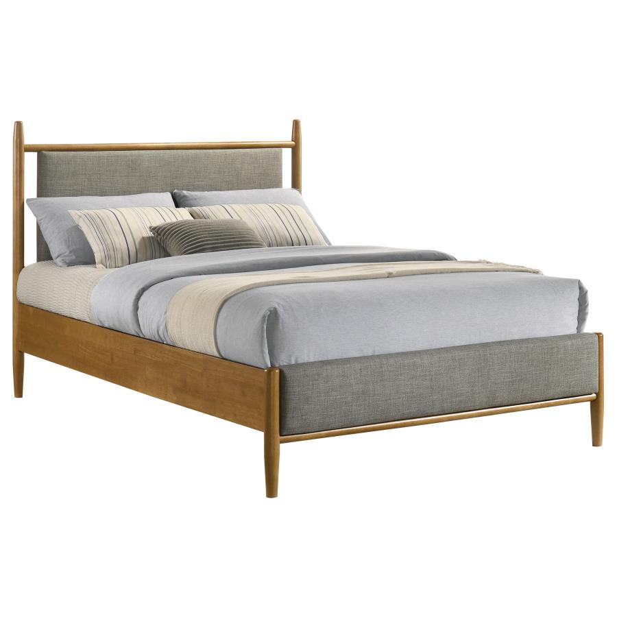 Mason 46-inch Full Panel Platform Bed Grey and Light Brown - 315914F