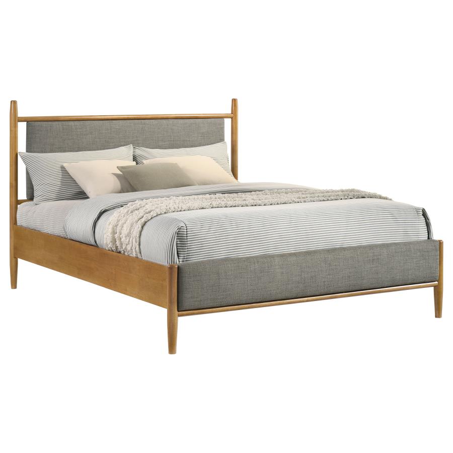 Mason 46-inch Queen Panel Platform Bed Grey and Light Brown - 315914Q