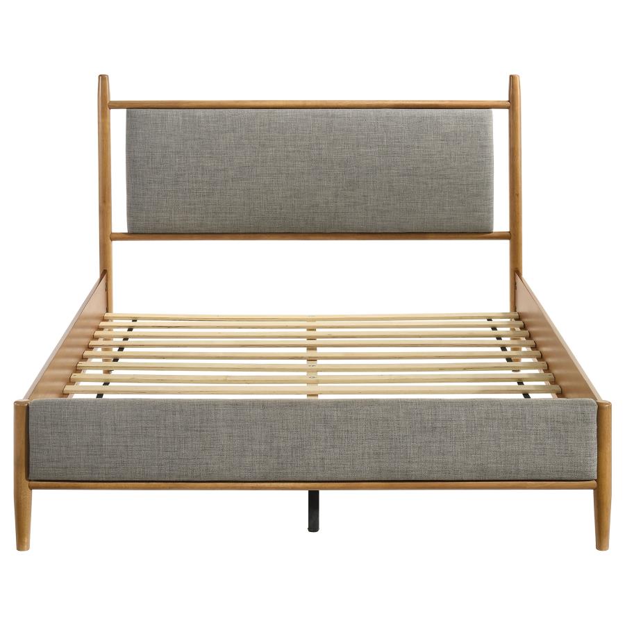 Mason 46-inch Queen Panel Platform Bed Grey and Light Brown - 315914Q