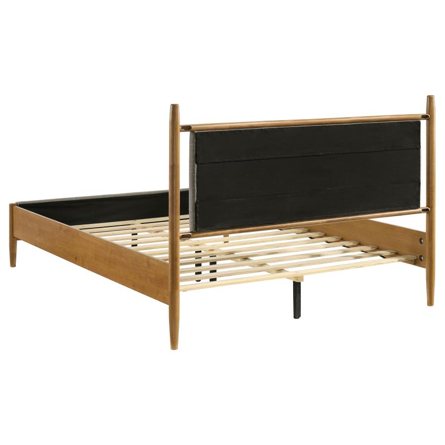 Mason 46-inch Queen Panel Platform Bed Grey and Light Brown - 315914Q