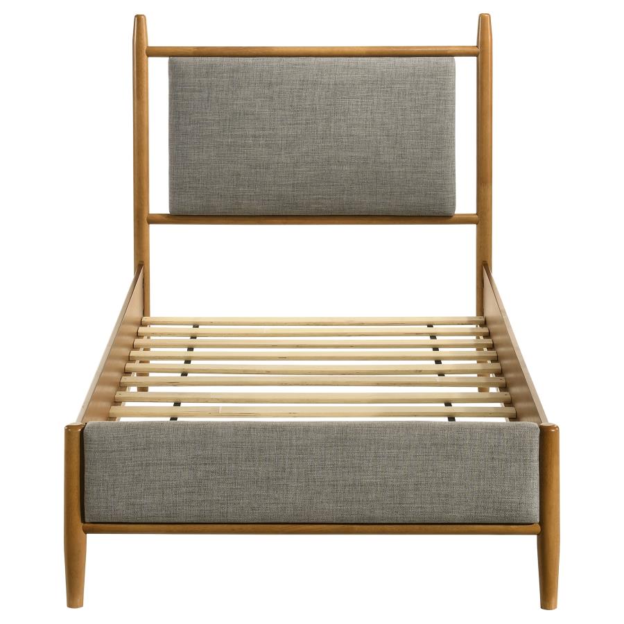 Mason 46-inch Twin Panel Platform Bed Grey and Light Brown - 315914T