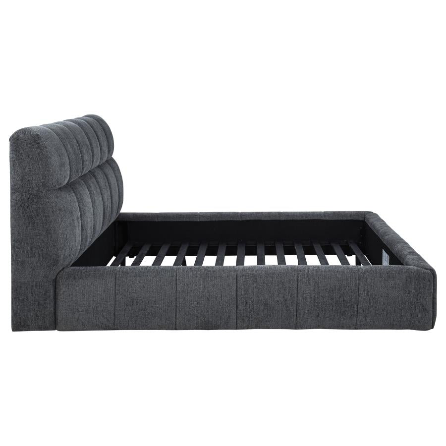Nollet 48-inch Upholstered California King Platform Bed Grey - 315917GRYKW