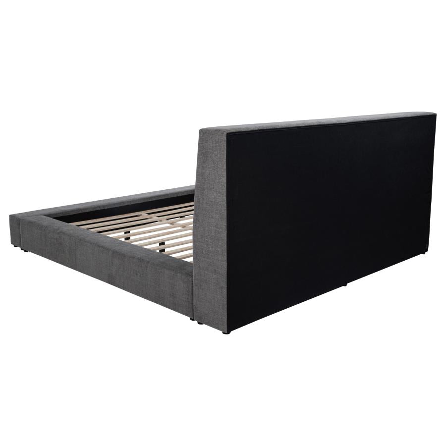 Dreux Upholstered California King Panel Platform Bed Grey - 315948GRYKW