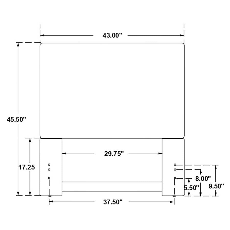 Pirro Upholstered Twin Panel Headboard Sand - 315980T