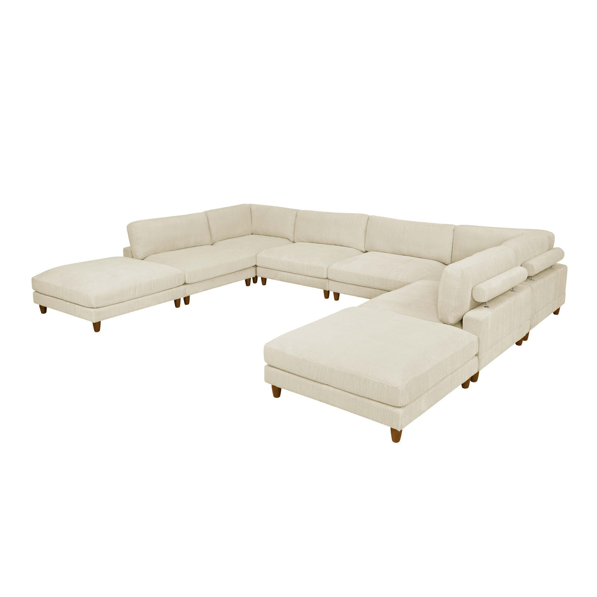 Modern Modular Sectional With Adjustable Back Support