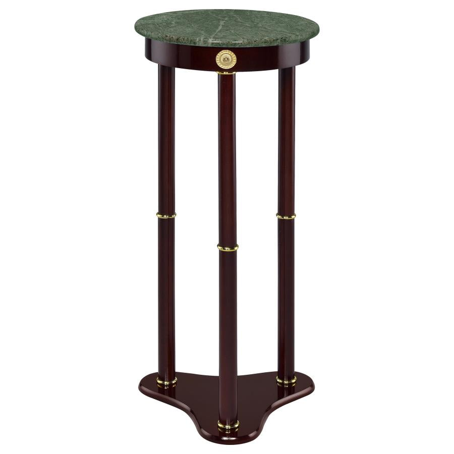 Edite Round Marble Top Plant Stand Merlot - 3315