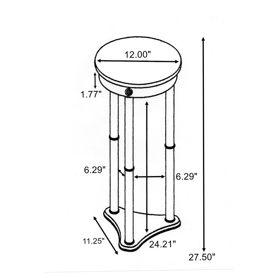 Edite Round Marble Top Plant Stand Merlot - 3315