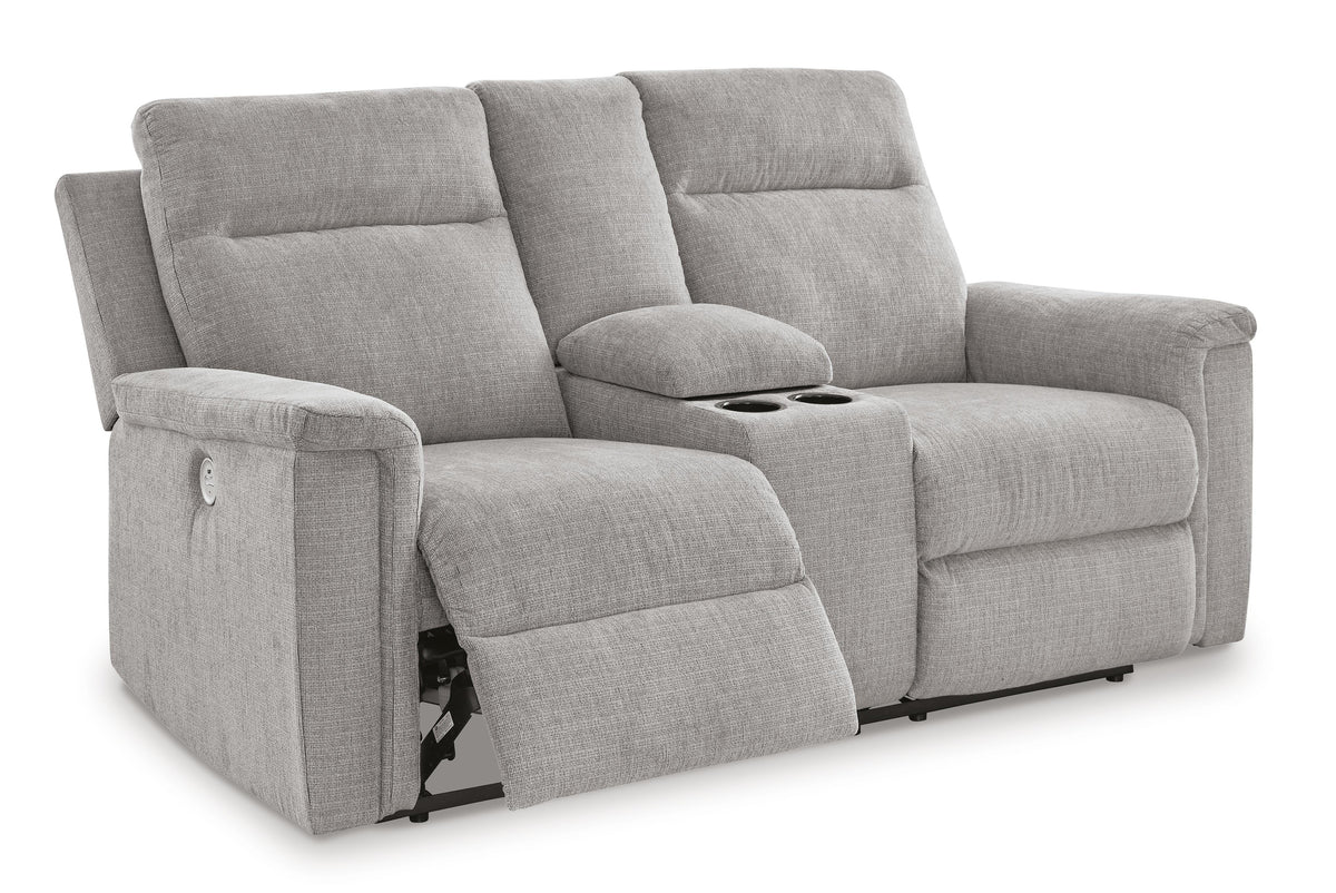 Barnsana Power Reclining Loveseat with Console - 3320196
