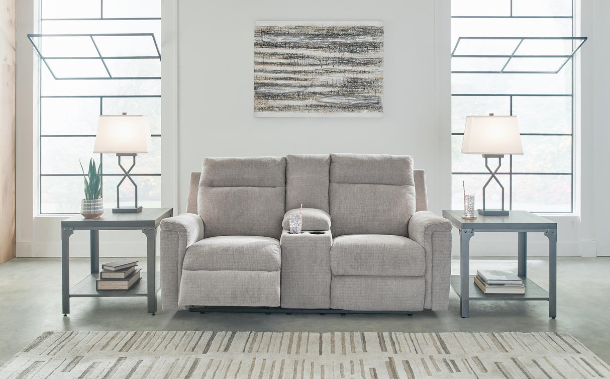 Barnsana Power Reclining Loveseat with Console - 3320196