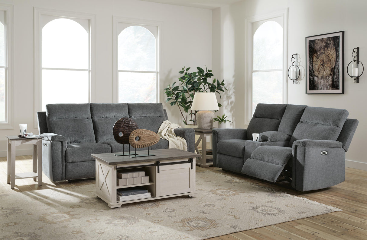 Barnsana Power Reclining Sofa and Loveseat - 33202U1