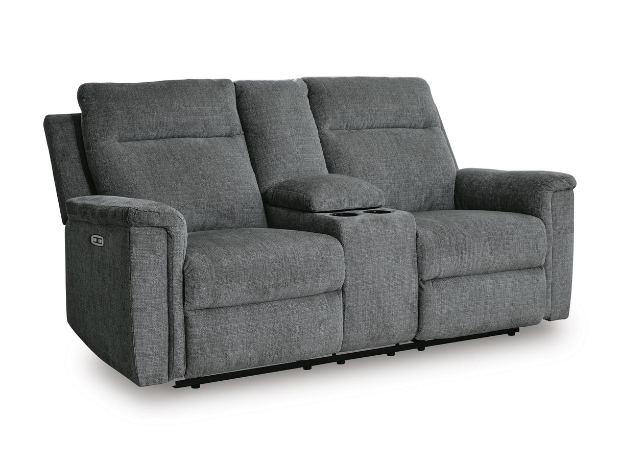 Barnsana Power Reclining Loveseat with Console - 3320296
