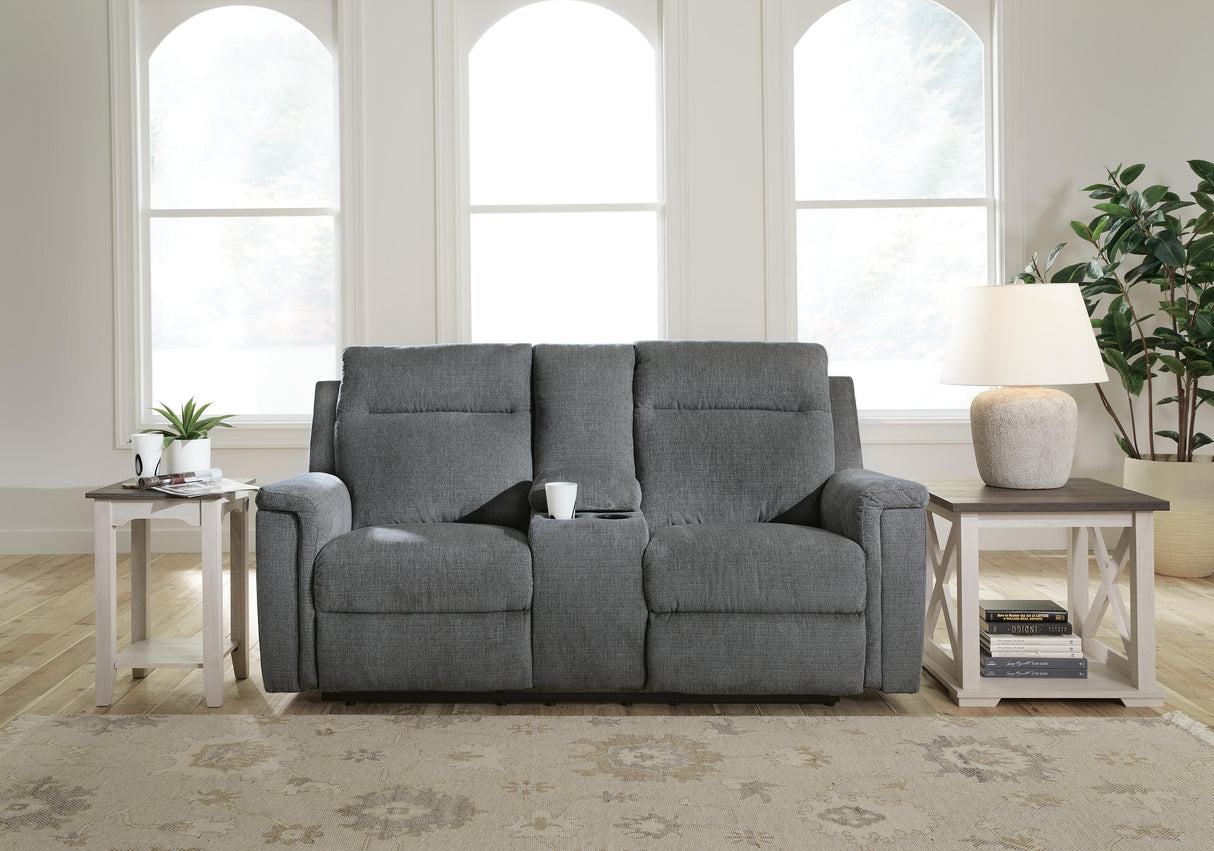Barnsana Power Reclining Loveseat with Console - 3320296