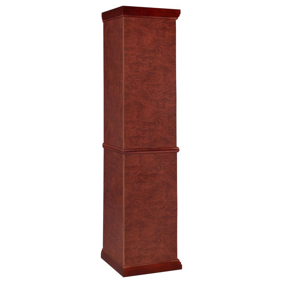 Appledale 6-shelf Corner Curio Display Cabinet Medium Brown - 3393