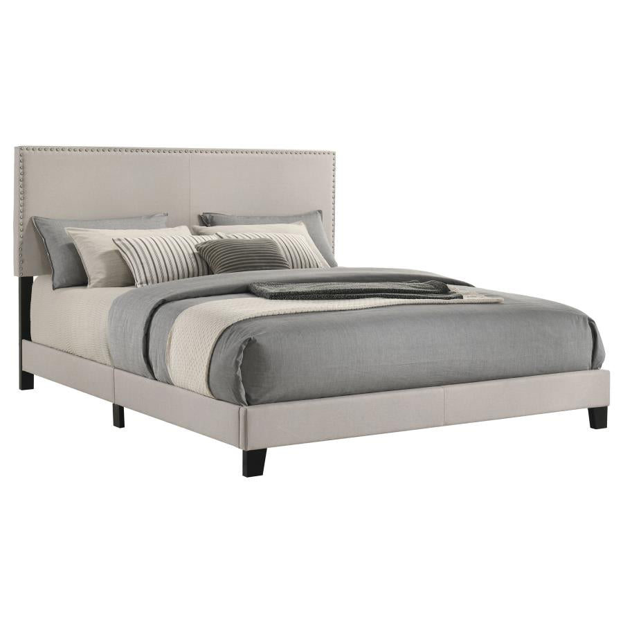Boyd Upholstered California King Panel Bed Ivory - 350051KW