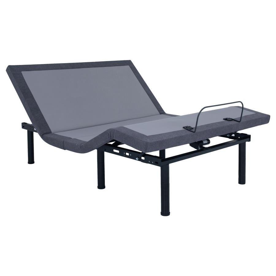 Negan Twin Extra Long Adjustable Bed Base Grey and Black - 350132TL