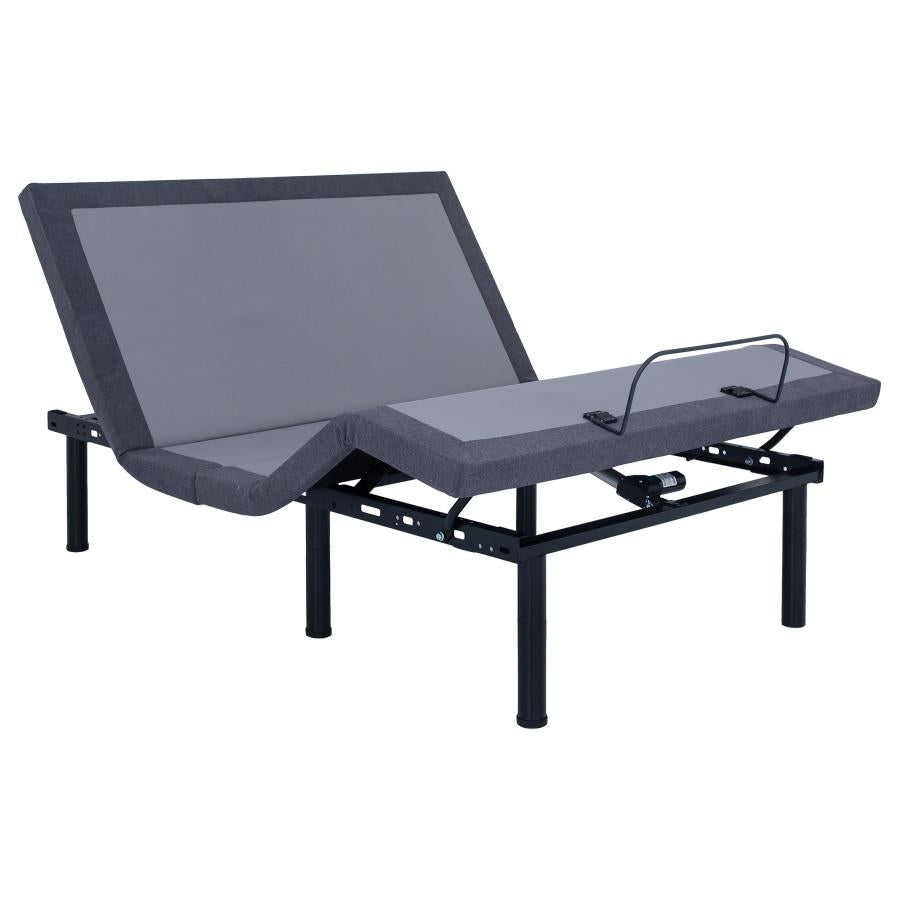 Negan Twin Extra Long Adjustable Bed Base Grey and Black - 350132TL
