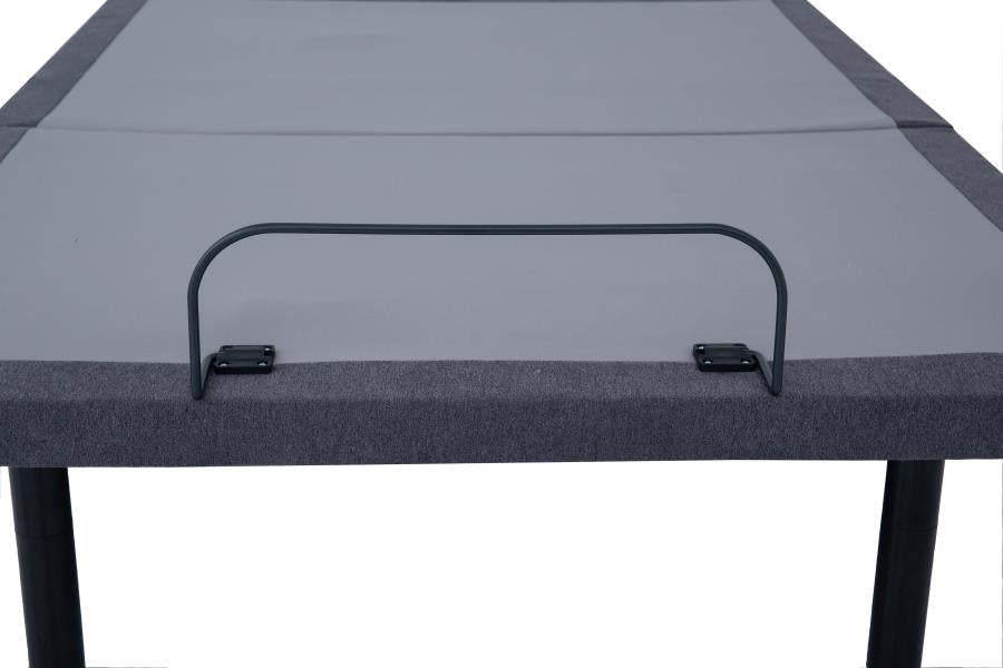 Negan Twin Extra Long Adjustable Bed Base Grey and Black - 350132TL