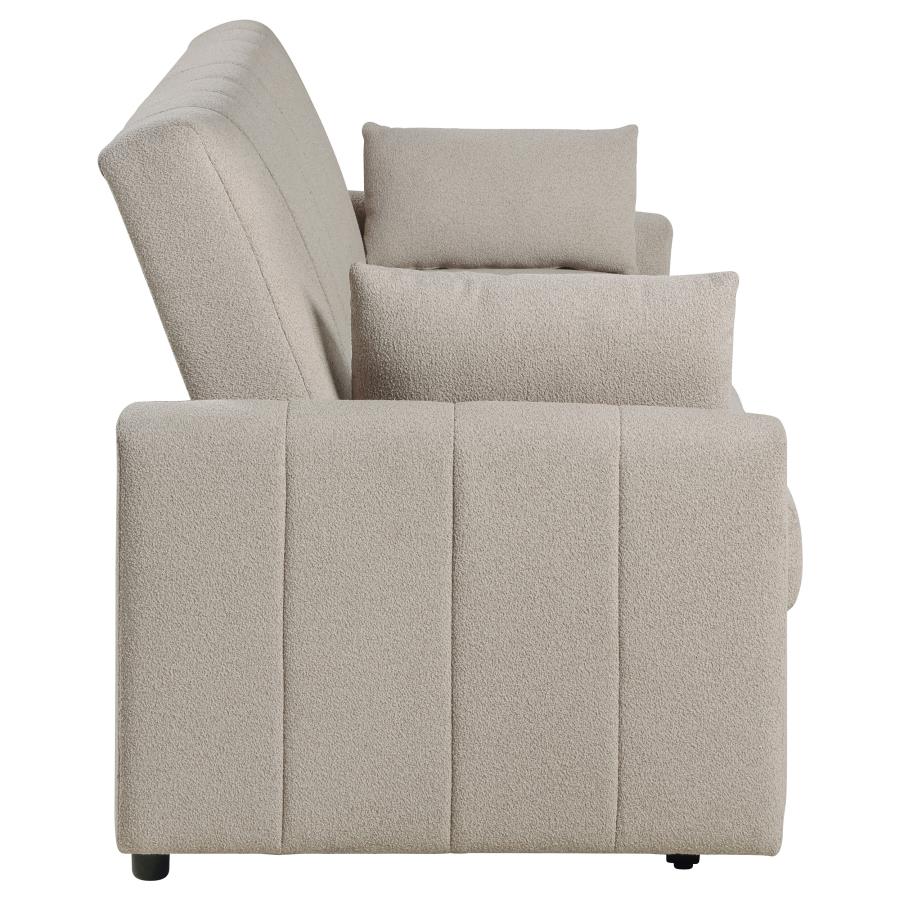 Portland Boucle Upholstered Sleeper Sofa Bed Latte - 350142