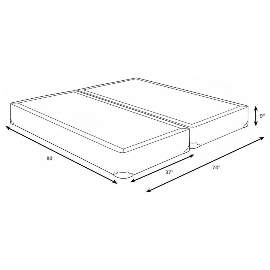 Mercer 9-inch Split Eastern King Standard Box Spring Foundation - 350416KE