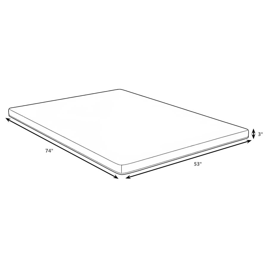Cascade 3-inch Full Cool Memory Foam Mattress Topper - 350419F