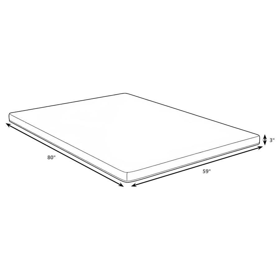 Cascade 3-inch Queen Cool Memory Foam Mattress Topper - 350419Q