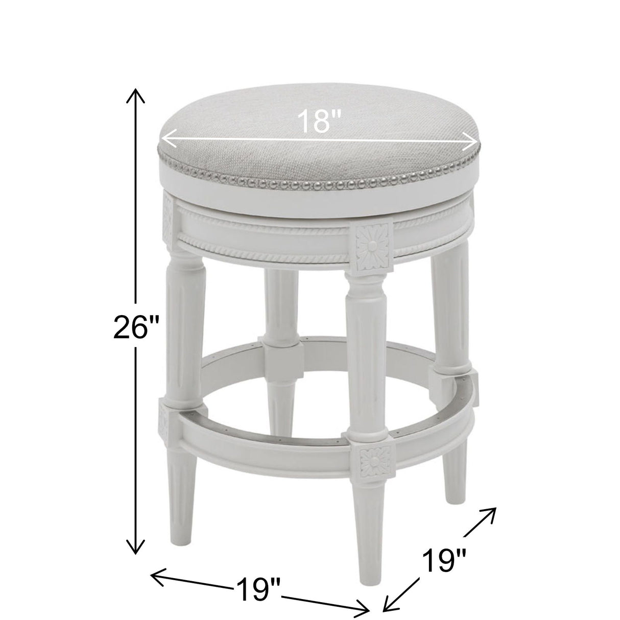Rustic Elegance Backless Swivel Stool