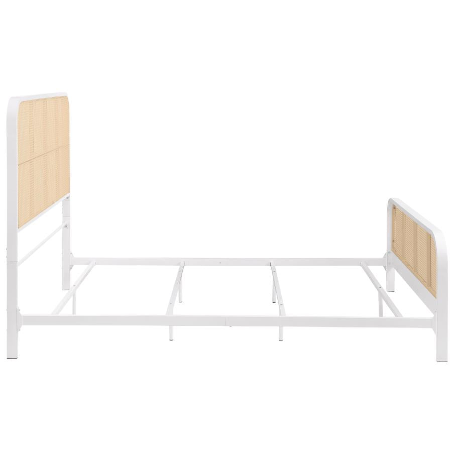 Lanewood Open Cane Webbing Metal Queen Bed White - 360251Q