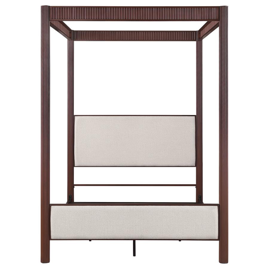 Zimmerlee 89-inch Metal Queen Canopy Bed Rust Brown - 360331Q