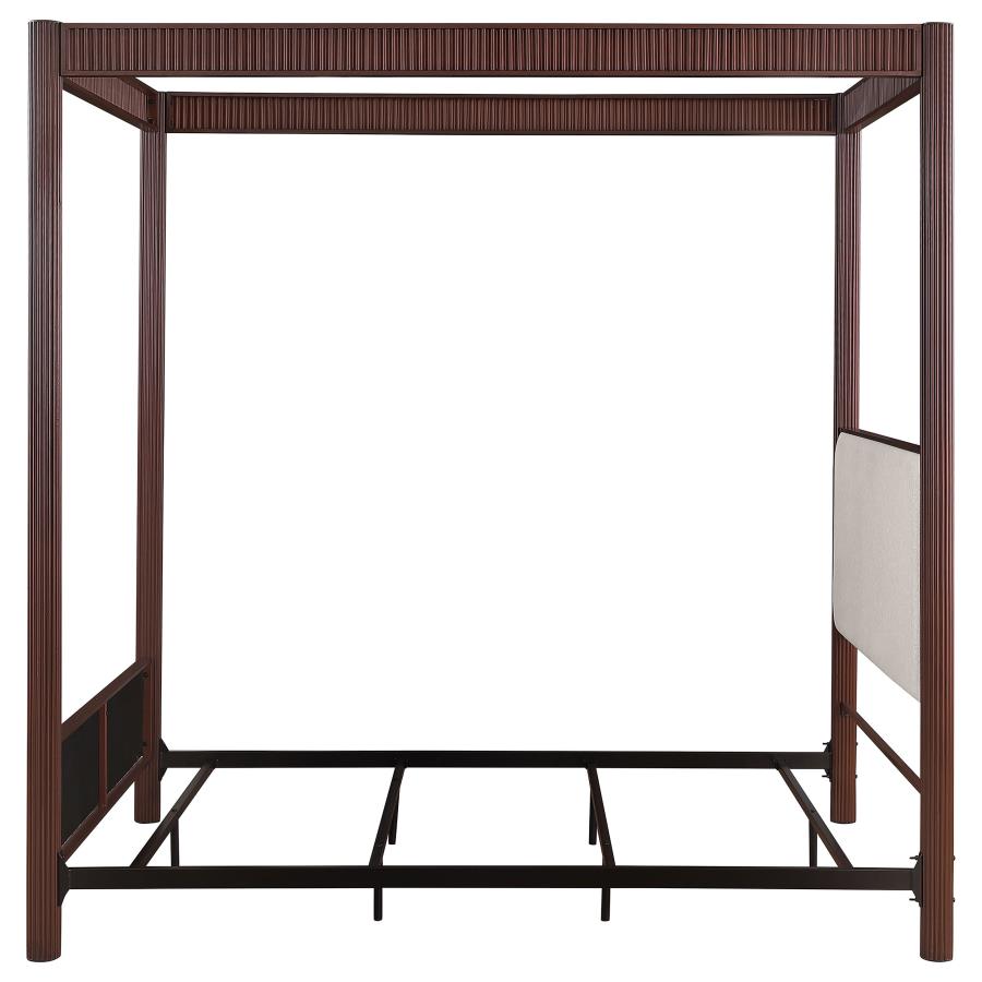 Zimmerlee 89-inch Metal Queen Canopy Bed Rust Brown - 360331Q