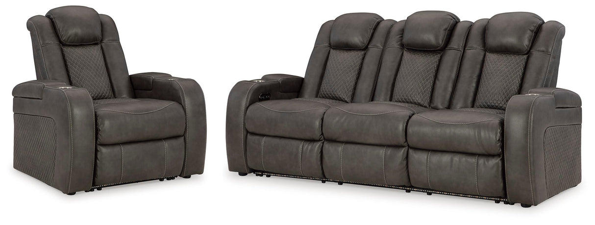 Fyne-Dyme Power Reclining Sofa and Power Recliner - 36602U3