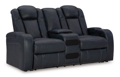 Fyne-Dyme Power Reclining Loveseat with Console - 3660318