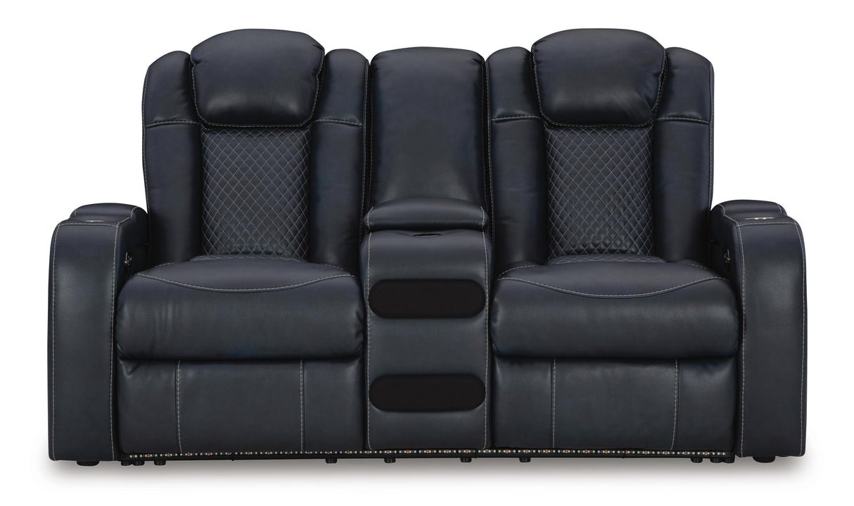 Fyne-Dyme Power Reclining Loveseat with Console - 3660318