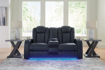 Fyne-Dyme Power Reclining Loveseat with Console - 3660318