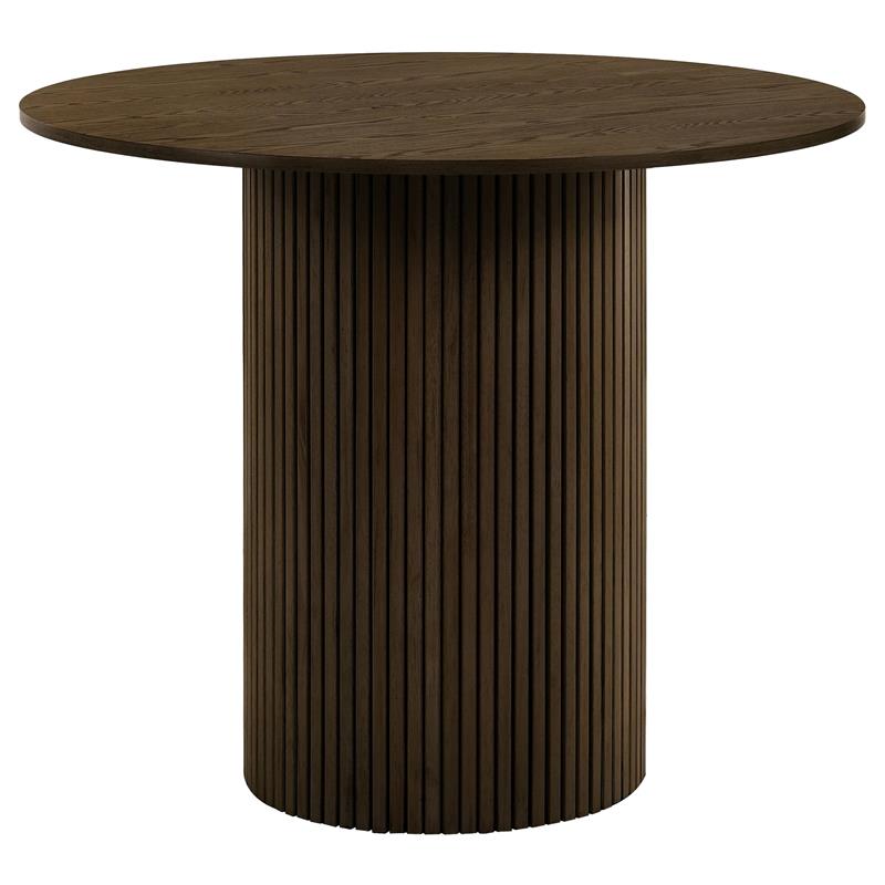 Hamlyn 43-inch Round Wood Counter Height Dining Table Walnut - 193938WAL